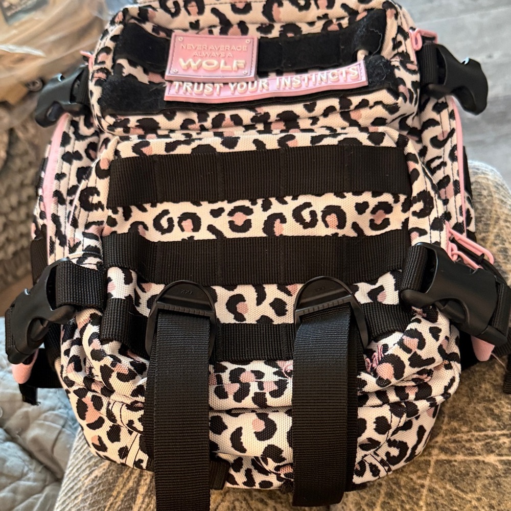 Wolf Leopard Print Backpack